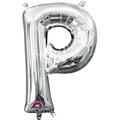 Anagram 16 in. Letter P Silver Supershape Foil Balloon 78489